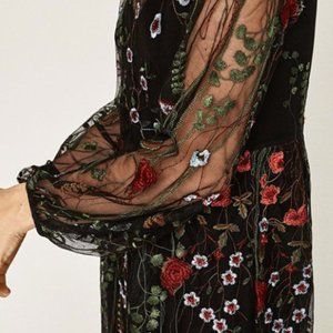 Zara Knitwear collection embroidered tulle dress